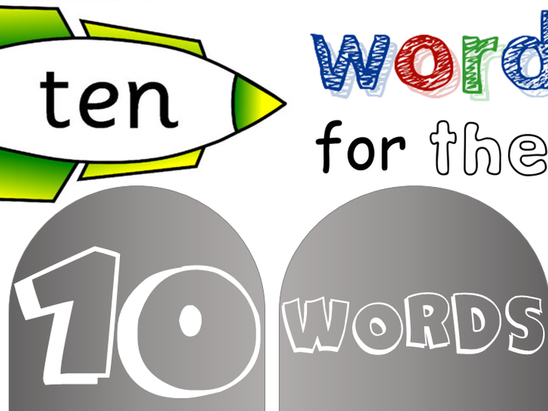 10 words for God's 10 words - part 2
